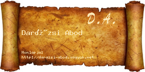 Darázsi Abod névjegykártya